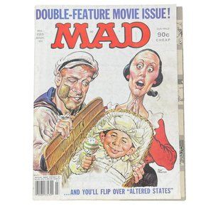 Vintage 1981 MAD‎ Magazine No. 225 Popeye Collectible Comedy Satire Comic Book